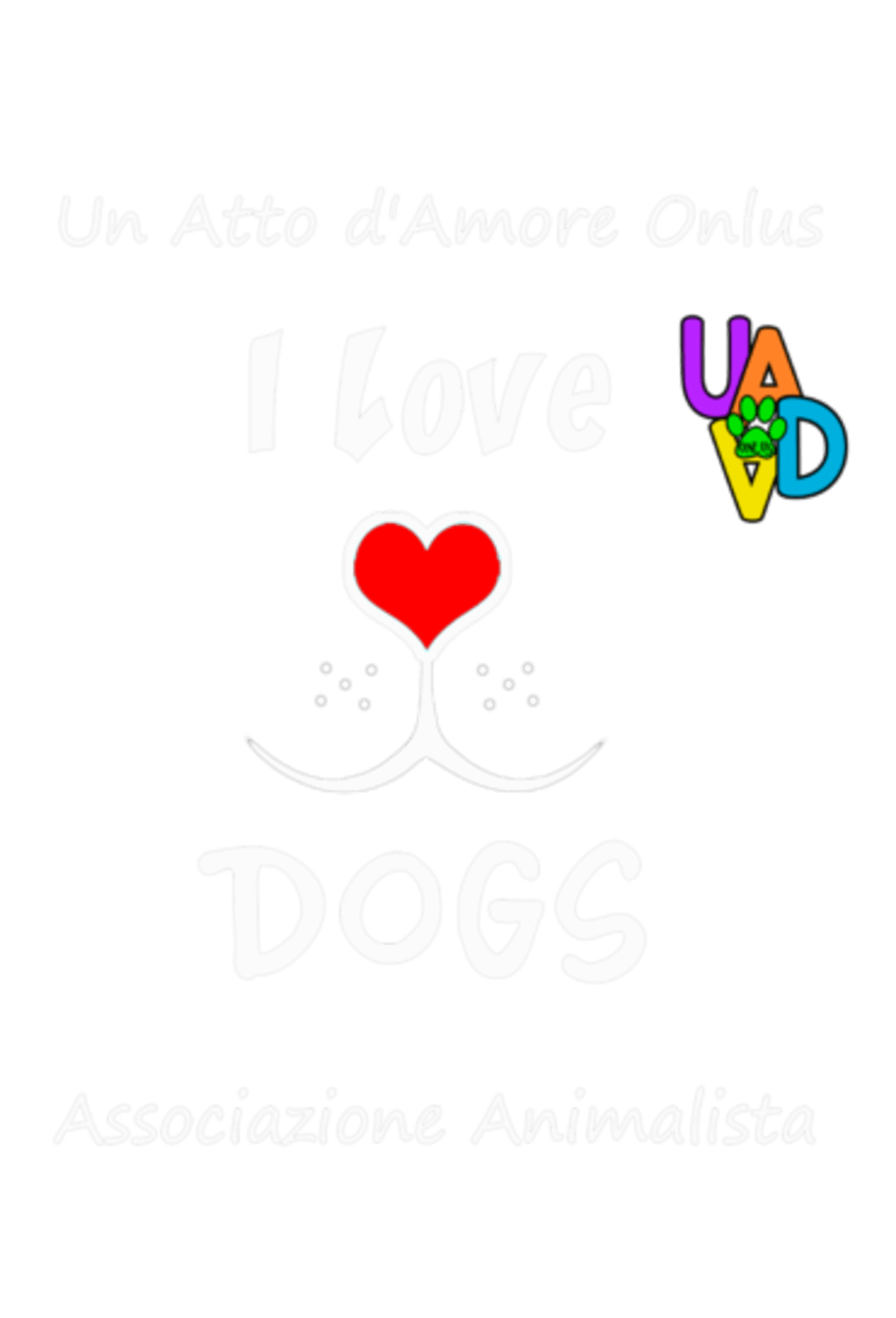 I LOVE DOGS white print