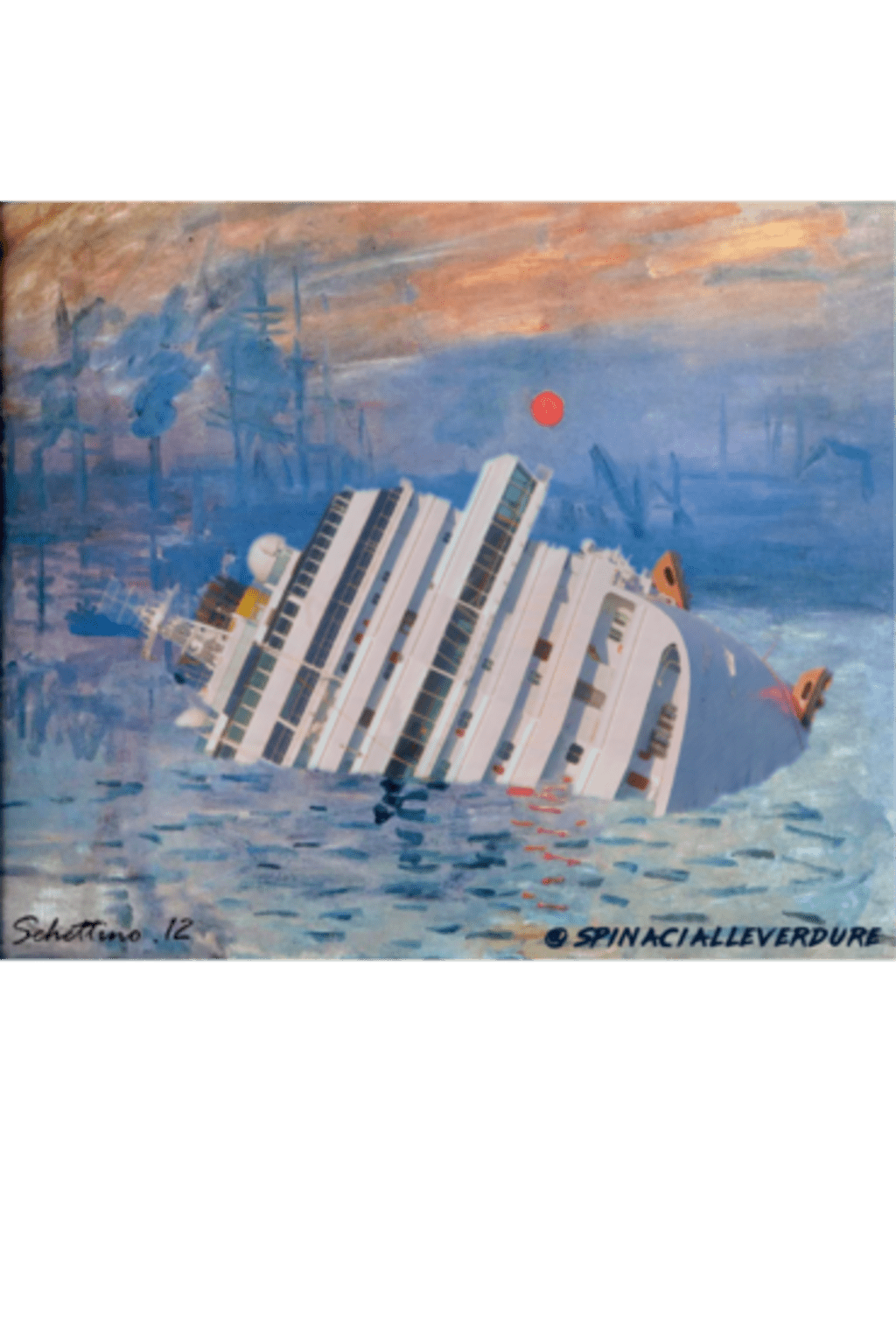 Il naufragio della Concordia di Monet - Spinaci alle Verdure