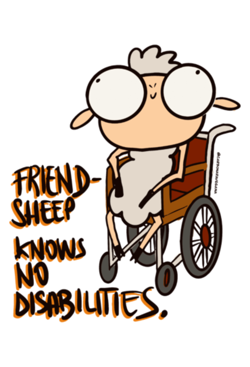 Friend sheep knows no disabilities