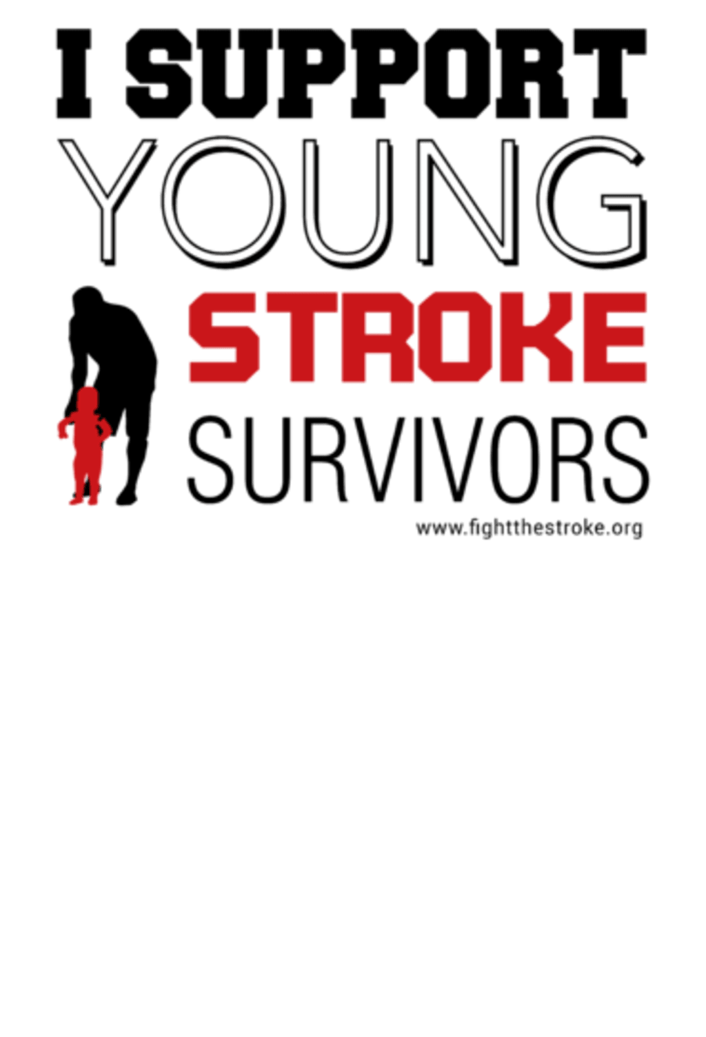 Support young stroke survivors Typography bianca