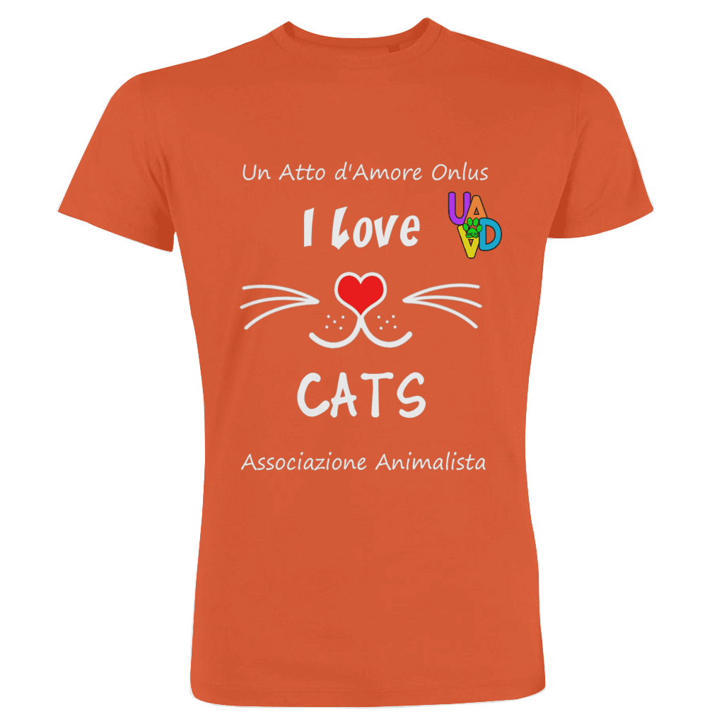 I LOVE CATS white print