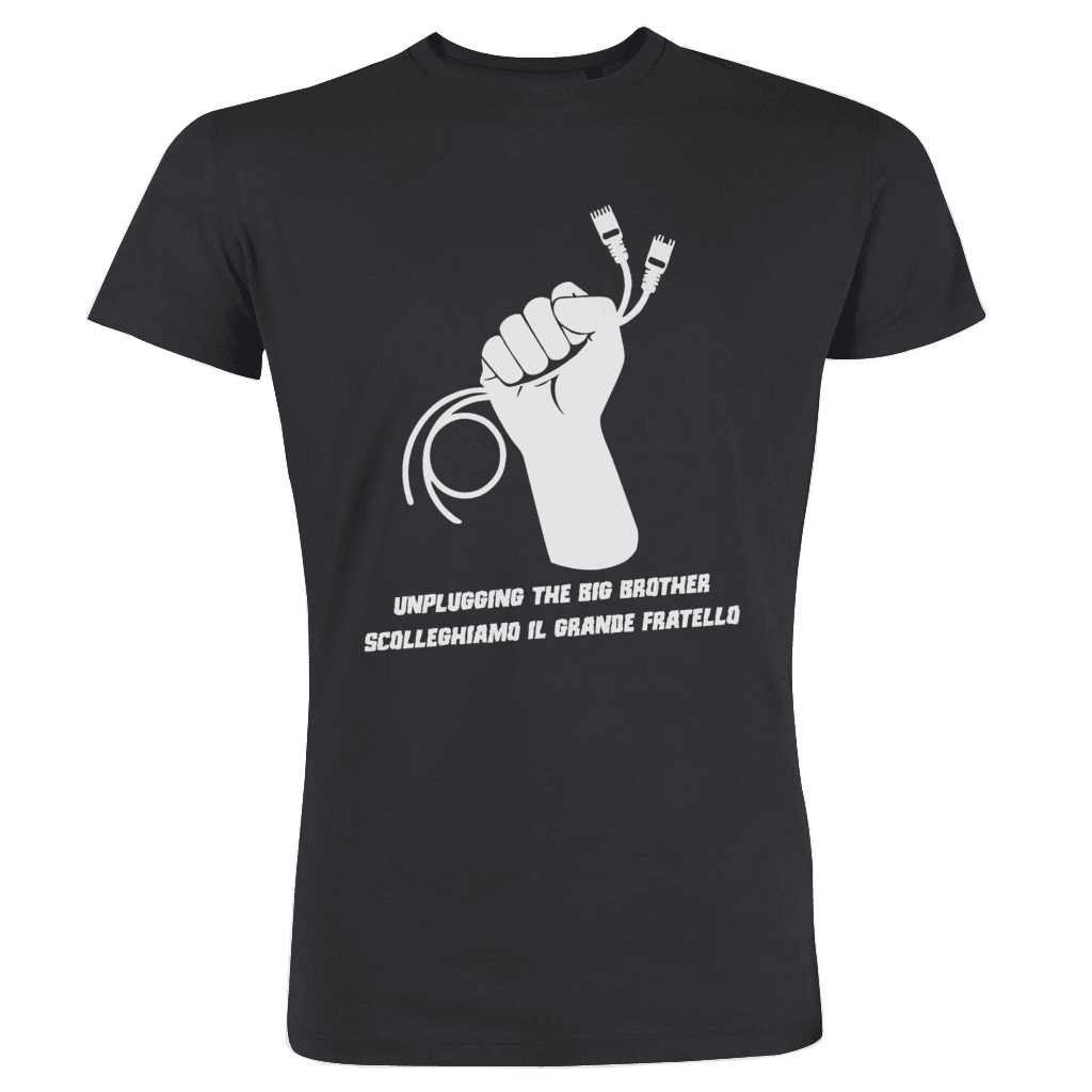 Unplugging the Big Brother (dark t-shirt)
