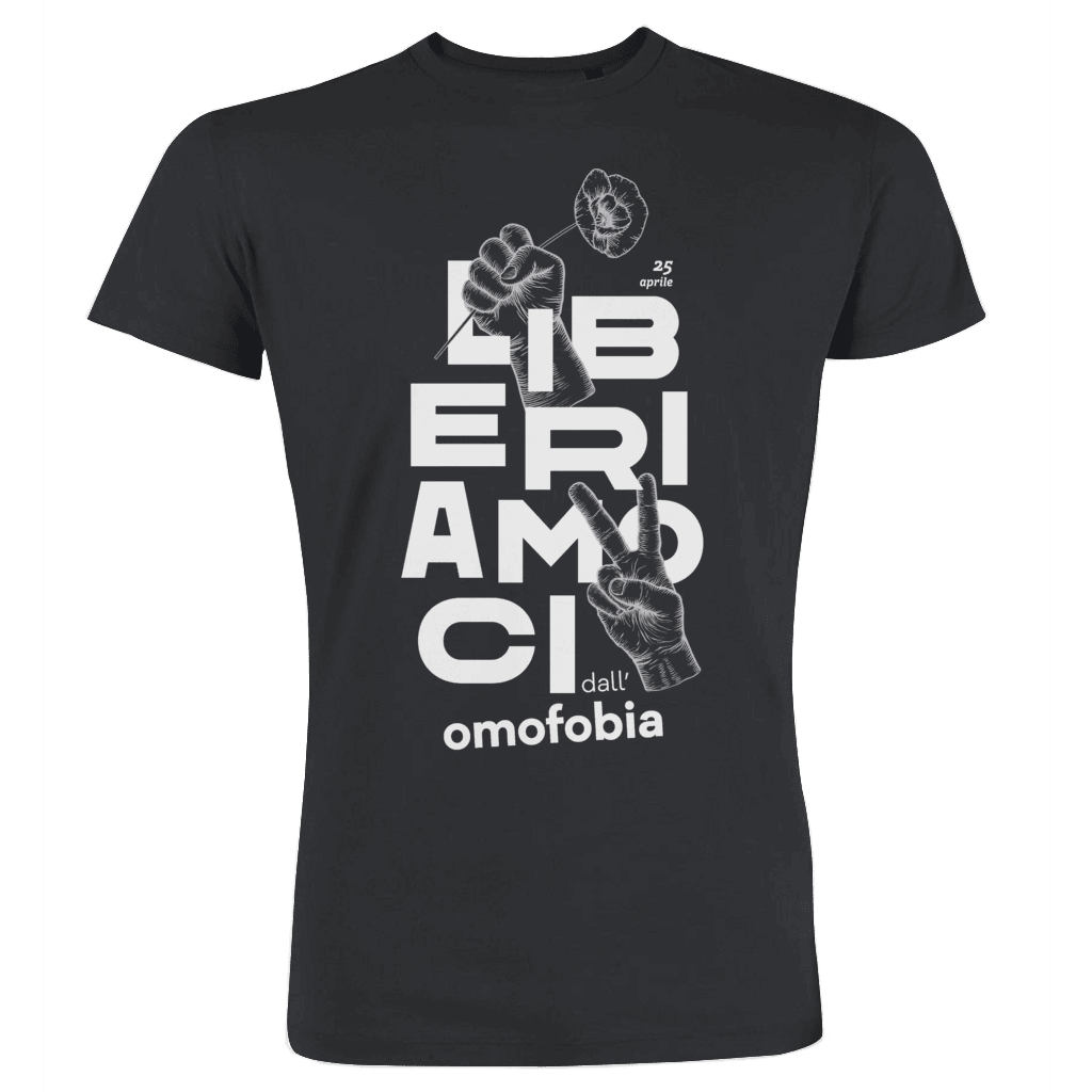 Liberiamoci dall'omofobia - t-shirt 25 aprile
