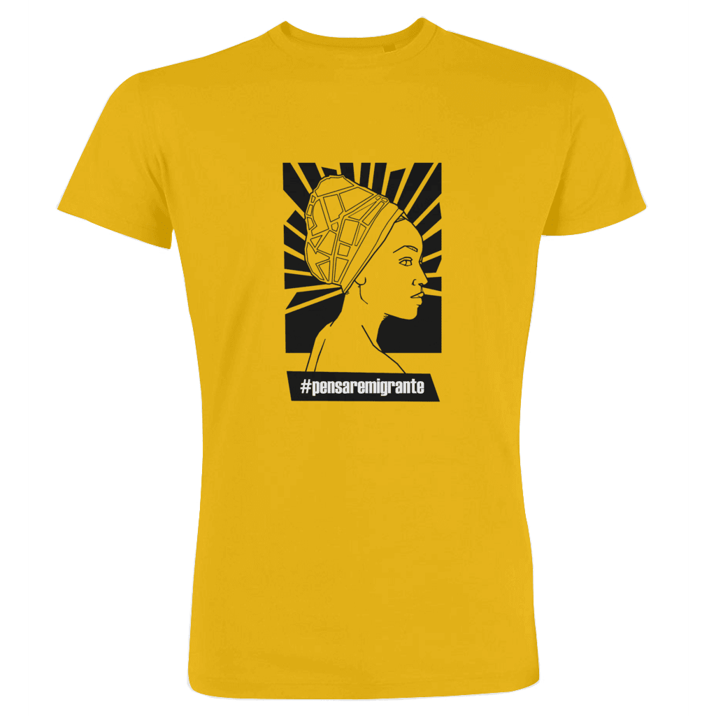 #pensaremigrante T-shirt hashtag