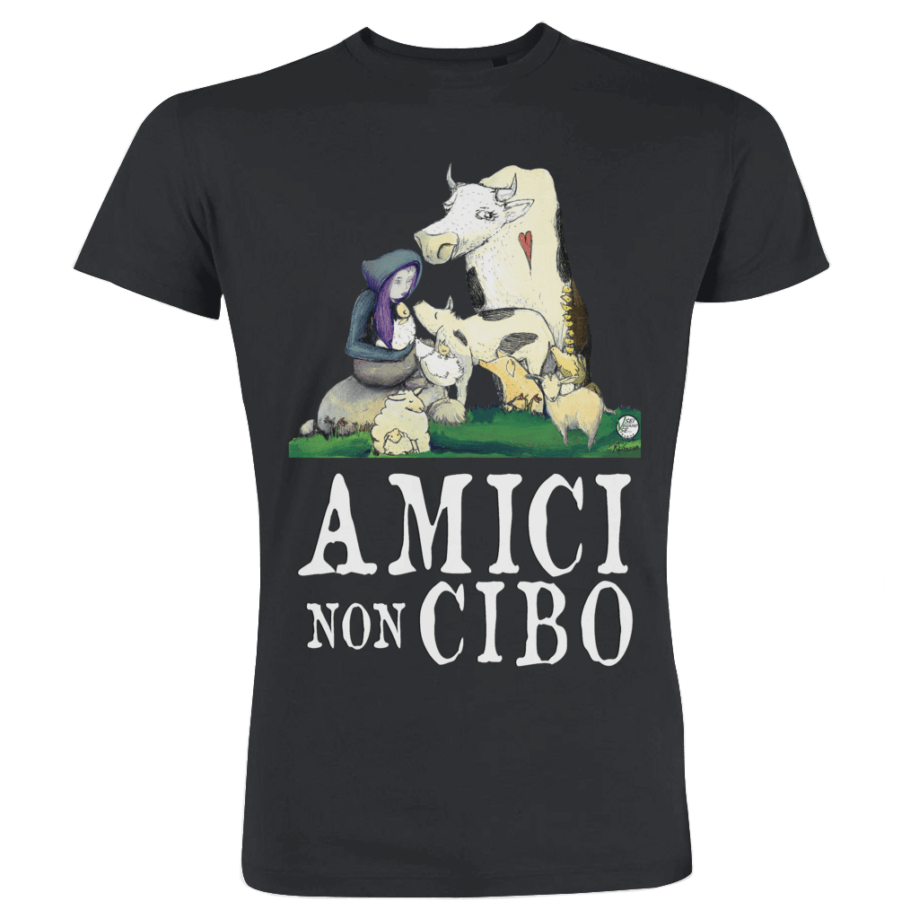 Amici Non Cibo (scritta bianca)