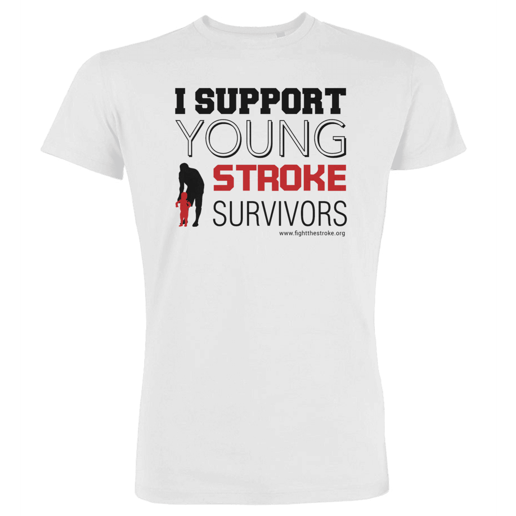 Support young stroke survivors Typography bianca